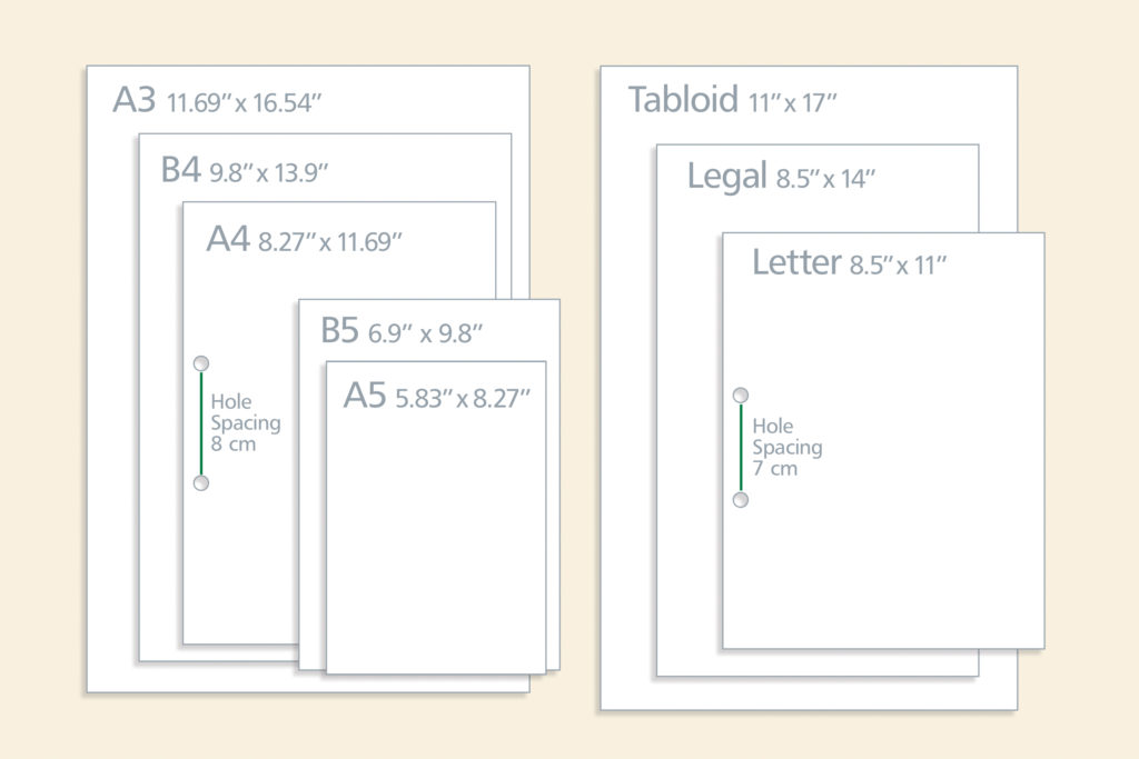 Letter Vs. Legal Paper - Bindertek