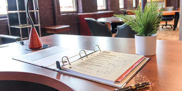 Trial Notebook on a Desk